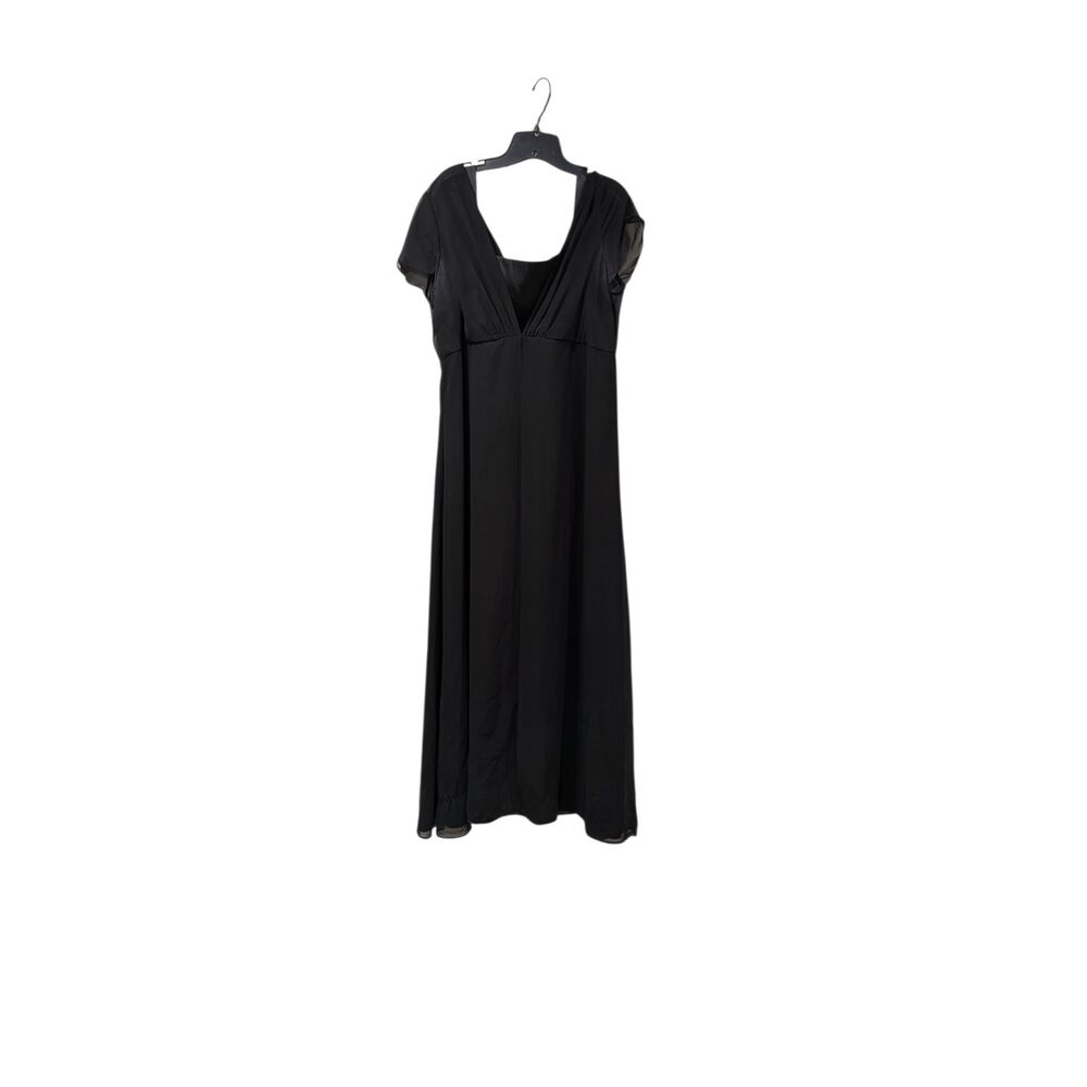 Style Accents Vintage Black Sheer Short Sleeve Cocktail Party Dress Sz 14